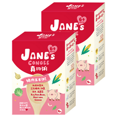 JANE's CONGEE 真的粥 豬肉玉米粥 4包, 600g, 2個
