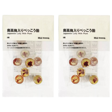 MUJI 無印良品 南高梅和風飴糖 9個, 54g, 2包