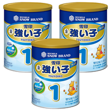 SNOW 雪印 金強子1號 PLUS嬰兒配方食品 奶粉 0~12月, 900g, 3罐
