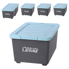 KEYWAY 聯府 想生活滑輪整理箱 SPP-00048 48L, 藍色, 6個