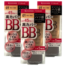 KISSME 奇士美 FERME FOR 媚ll光透美肌BB霜 #01 SPF45 PA+++, 3個, 明亮色