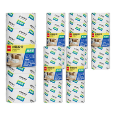 deLi 得力 大管芯 OPP封箱膠帶 30201 48mm x 40Y 6捲, 6個, 透明色