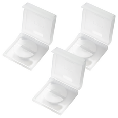 MUJI 無印良品 聚丙烯捲線收納盒 附手機立架 方型NONE, 半透明, 3個