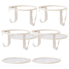 ROOM&HOME 透明收納籃 (中), 4個, 象牙色+透明