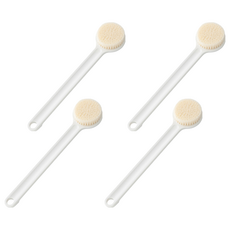 日式長柄洗澡刷 34.5 x 7 x 2.5cm, 白色, 1入, 4支