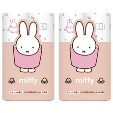 maRUTOmi 丸富製紙 捲筒衛生紙 米飛兔, 25m, 2個, 12捲