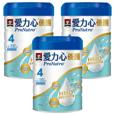 QUAKER 桂格 ProNutro 愛力心 優護小朋友營養奶粉 3~7歲, 800g, 3罐