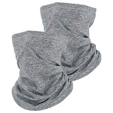 Porabella 保暖/多功能/舒適/透氣/親膚/細絨毛/彈力面罩 WMF002, 2個, 淺麻灰色