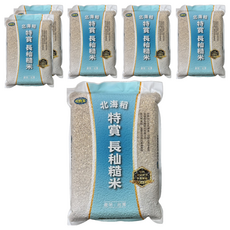 中興米 北海稻長秈糙米, 6個, 2kg