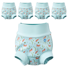 Splash About Happy Nappy Duo 銀離子3D雙層游泳尿布褲 頑皮水獺, XXL, 5件