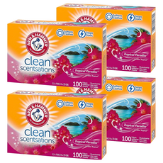 Arm&Hammer 衣物柔軟片 熱帶天堂香氛, 4個, 100片