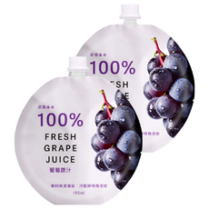 原原本本 冷壓鮮榨 100%葡萄原汁, 2包, 150ml