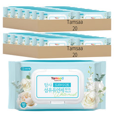 Tamsaa 衣物柔軟香氛烘衣片 白麝香, 60張, 40包