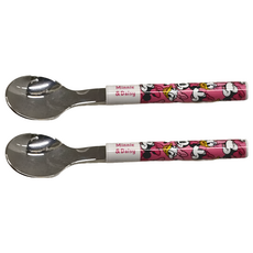 DAISO JAPAN 湯匙 13.5 x 2.8cm, 米妮&黛西 粉紅色, 2支