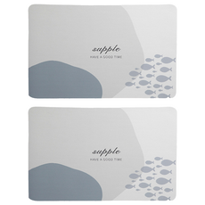 樹懶慢慢 想家瞬間軟式硅藻土地墊/浴室地墊/廁所地墊/吸水地墊/防滑地墊/腳踏墊, C1 漠然, 2個