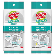 3M Scotch Brite 衛浴亮光抗菌海綿, 2個, 1個裝, 灰色