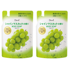 KUMANO 熊野油脂 DEVE 陽光玫瑰葡萄 香氛沐浴乳 補充包, 2個, 350ml