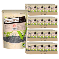 Vilson 米森 有機熟黑芝麻粒, 145g, 96包