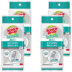 3M Scotch Brite 衛浴亮光抗菌海綿, 4個, 1個裝, 灰色