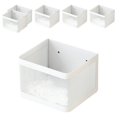 磁吸收納盒 小號, 6個, 白色