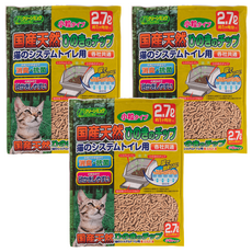 Clean one 檜木除臭過濾貓砂 小顆粒, 檜木香, 3包, 2.7L