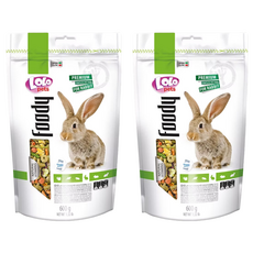 LOLO pets 營養滿分寵物兔主食, 600g, 2袋
