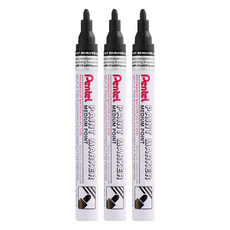Pentel 飛龍文具 油漆筆 粗 MMP10-A 黑色, 1色, 3支