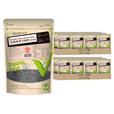 Vilson 米森 有機熟黑芝麻粒, 145g, 48包