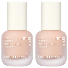 INNISFREE 台灣公司貨 輕薄透服貼飾底乳 SPF23 PA++ 30ml, 3 蜜桃粉, 2個
