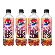 Pepsi Big 生可樂 白桃風味, 600ml, 4個