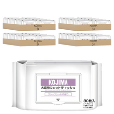 KOjIMA 犬貓用 果物清香 寵物濕巾 80張, 96包, 1入