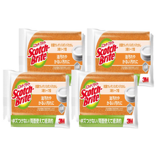 3M Scotch-Brite 3層海綿菜瓜布 防刮, 4個, 1個裝, 橘色