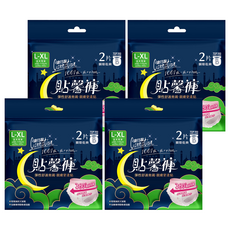 康乃馨 貼馨褲 衛生棉 褲型, 4個, 2個裝, L~XL