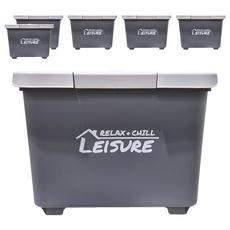 KEYWAY 聯府 想生活滑輪整理箱 SPP-00049 555 x 400 x 301mm, 灰色, 6個