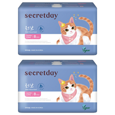 secretday NEW Love 超強吸收衛生棉 護翼型, 2套, 8片, 超夜用型