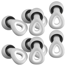 SUNORO 矽膠環形降噪耳塞 水滴型睡眠隔音款 灰色, 4組, 2個裝