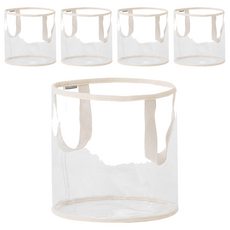 Room&Home 好找的透明整理籃, 5個, 象牙色+透明