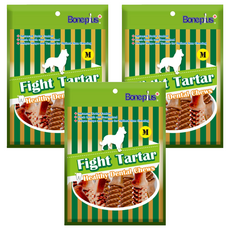 Boneplus 起司動能雙頭潔牙骨平裝包 M, 3個, 起司, 100g