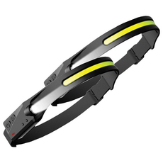 戶外全視野COB環狀頭燈, 黑色, 2個