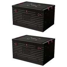 7204折疊箱 大款, 全黑, 2個