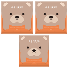 COMFIZ 康菲 兒童淨膚加強乾濕兩用巾, 3個, 60張, 50gsm