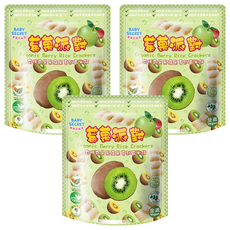 BABY SECRET 寶寶的秘密 有機米餅, 奇異果 + 蘋果 + 蔓越莓, 25g, 3包