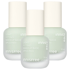 INNISFREE 台灣公司貨 輕薄透服貼飾底乳 SPF23 PA++ 30ml, 2 清新綠, 3個