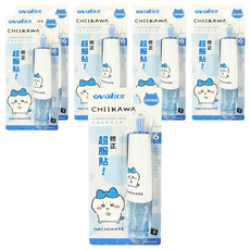 oval 歐文 吉伊卡哇 按鍵式修正帶 QSR-506 CKSHC 小八貓, 藍色, 6個