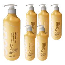 nac nac 酵素奶瓶餐盤蔬果洗潔精, 6個, 700ml