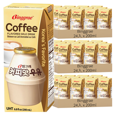 Binggrae Flavored Milk 咖啡牛奶, 200ml, 72入