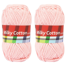 Brand Yan Milky Cotton 編織線, 2個, 25 粉紅色