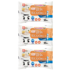 LEC 日製IH爐/瓦斯爐用擦拭巾, 3包