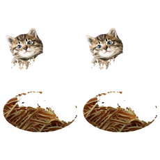 A-Star 貓專用雞肉夾心薄切片, 鱈魚, 40g, 2個