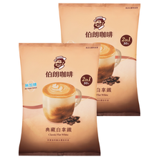 金車 MR.BROWN 伯朗咖啡 典藏白拿鐵二合一, 16g, 30入, 2袋
